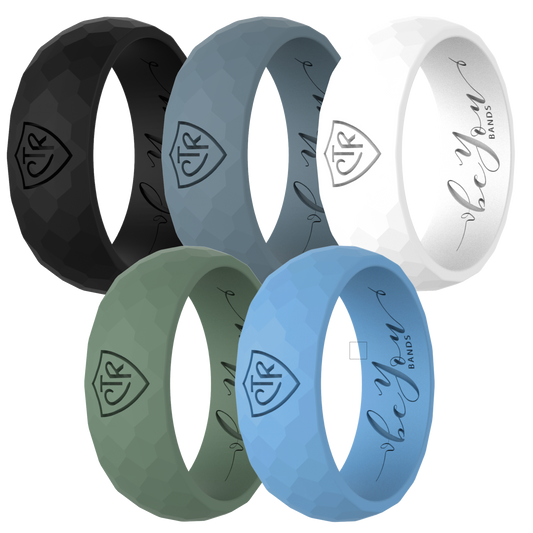 Men's 5-Pack - Black, Charcoal, Temple White, Sacred Grove Green, Seaside Blue