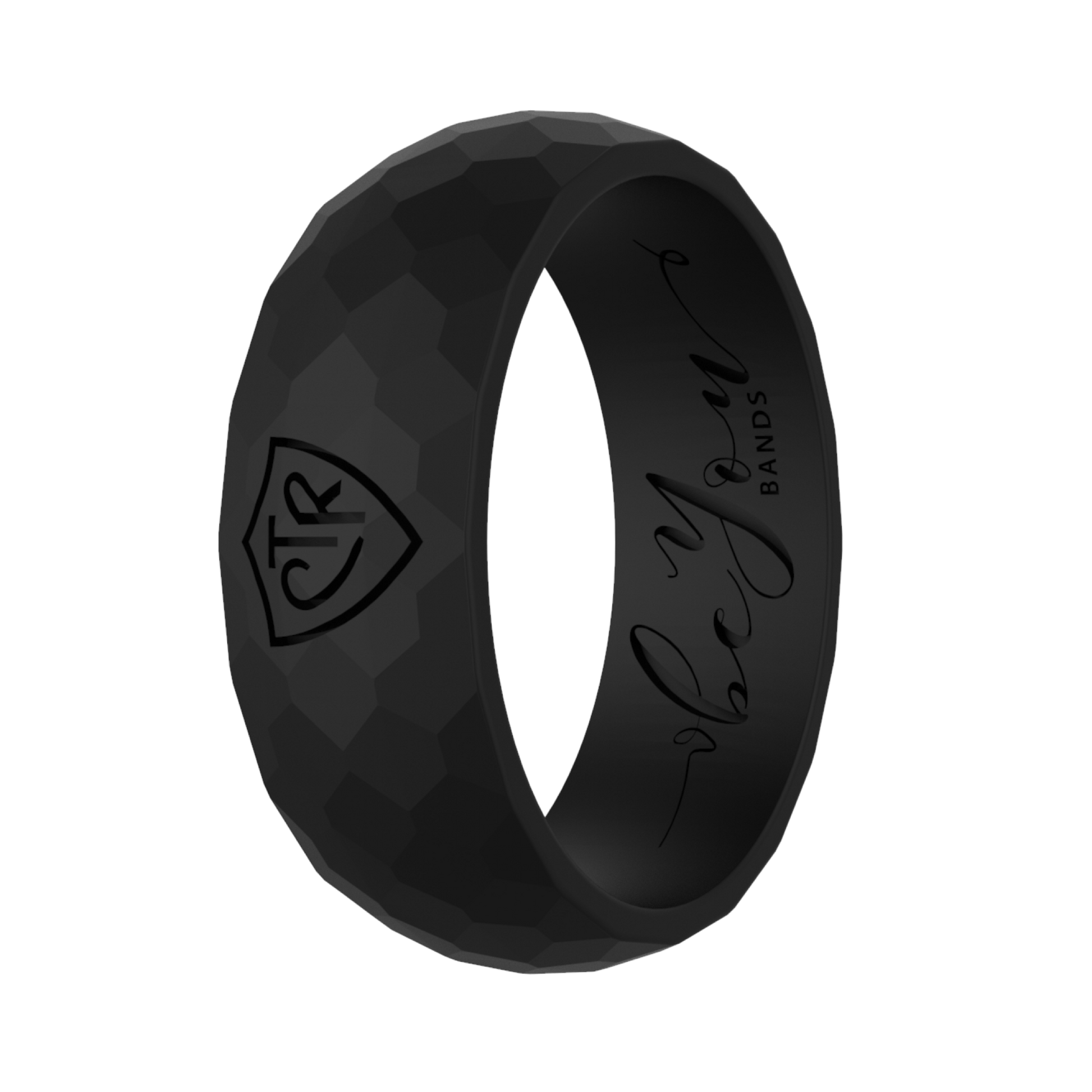 Men's black CTR silicone ring for LDS members — Obsidian Black