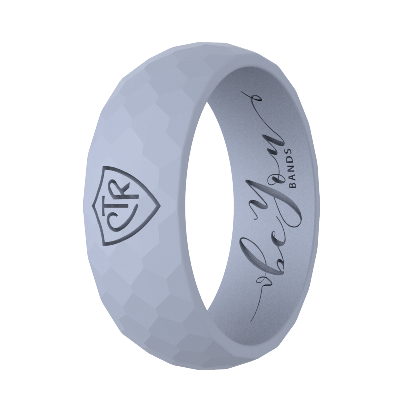 Men's light gray CTR silicone ring — LDS Choose the Right ring