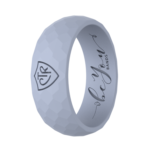 Men's light gray CTR silicone ring — LDS Choose the Right ring