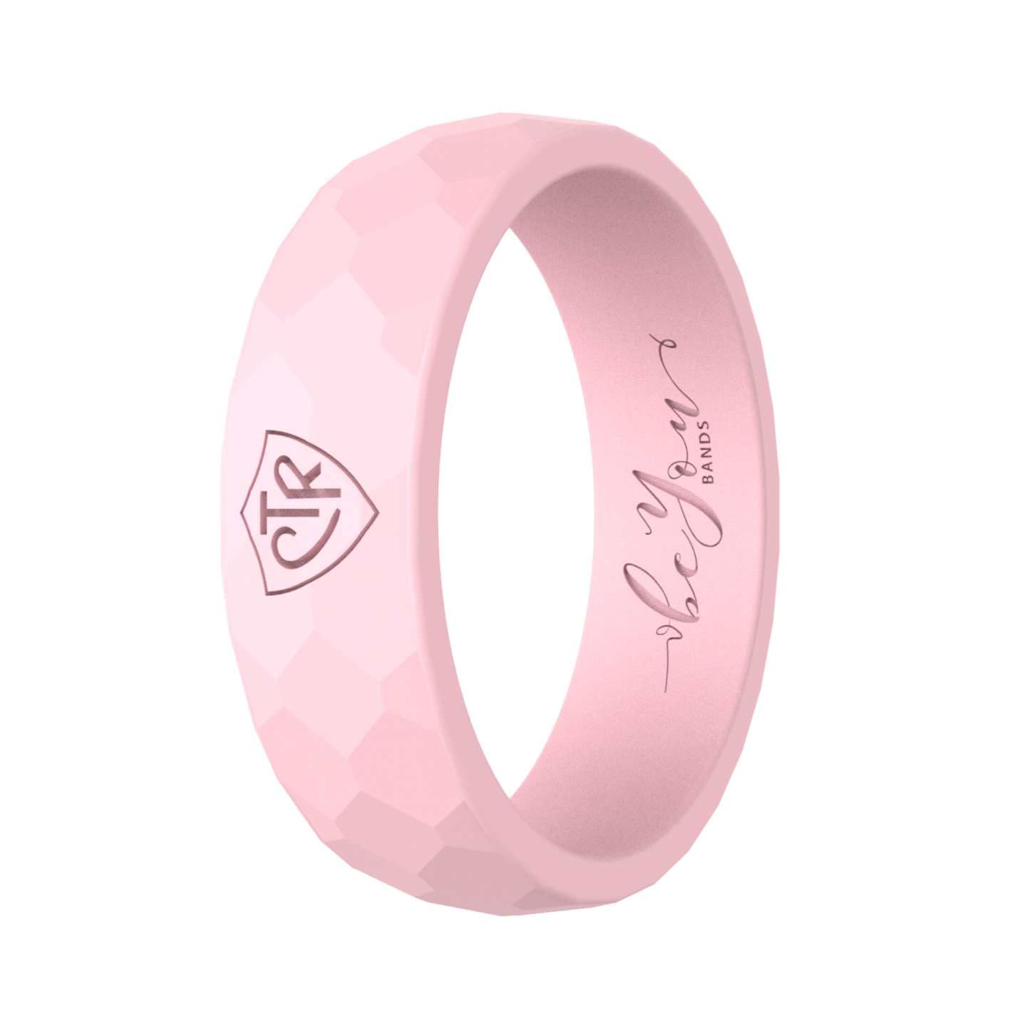 Women's blush pink CTR silicone ring for LDS women and Young Women