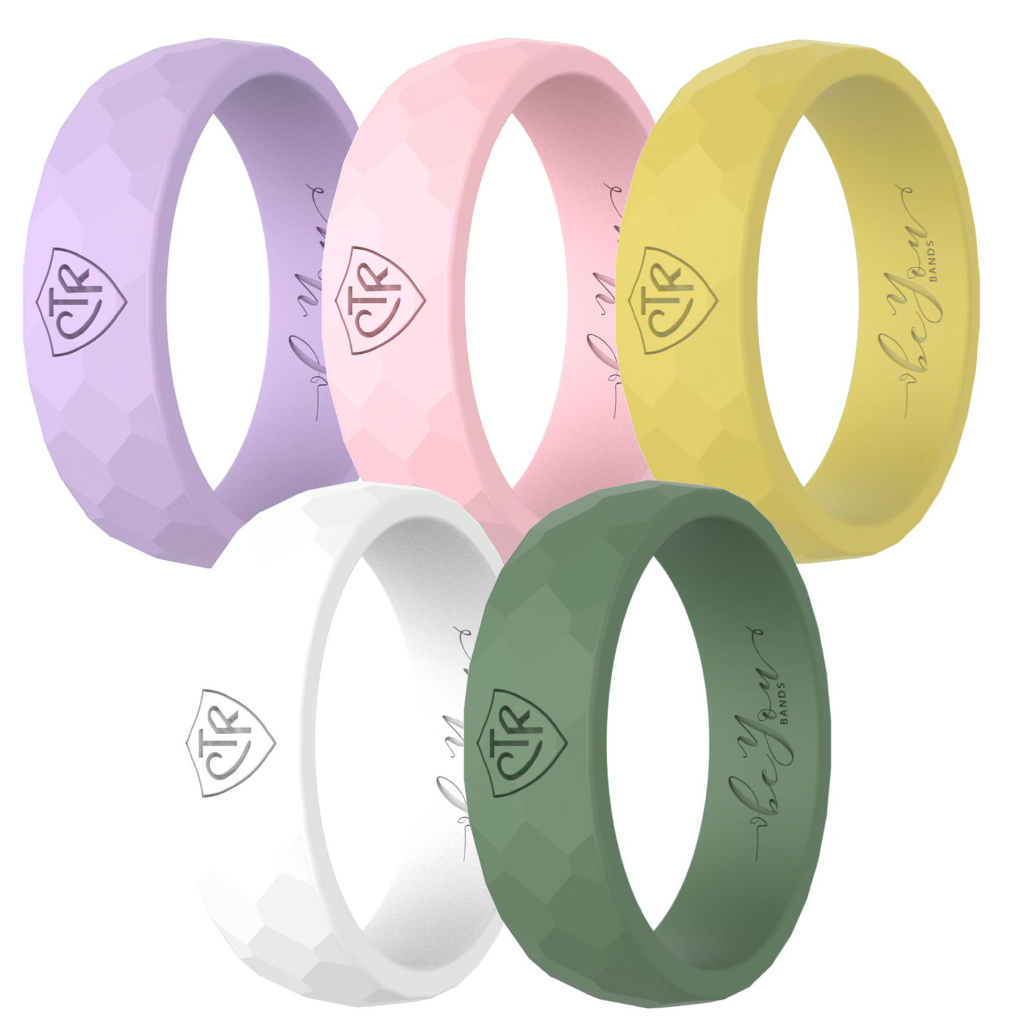 Women's CTR silicone ring 5-pack for LDS Young Women leaders and Primary teachers