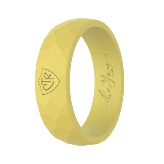 Women's honey gold CTR silicone ring — LDS gift for women and sisters