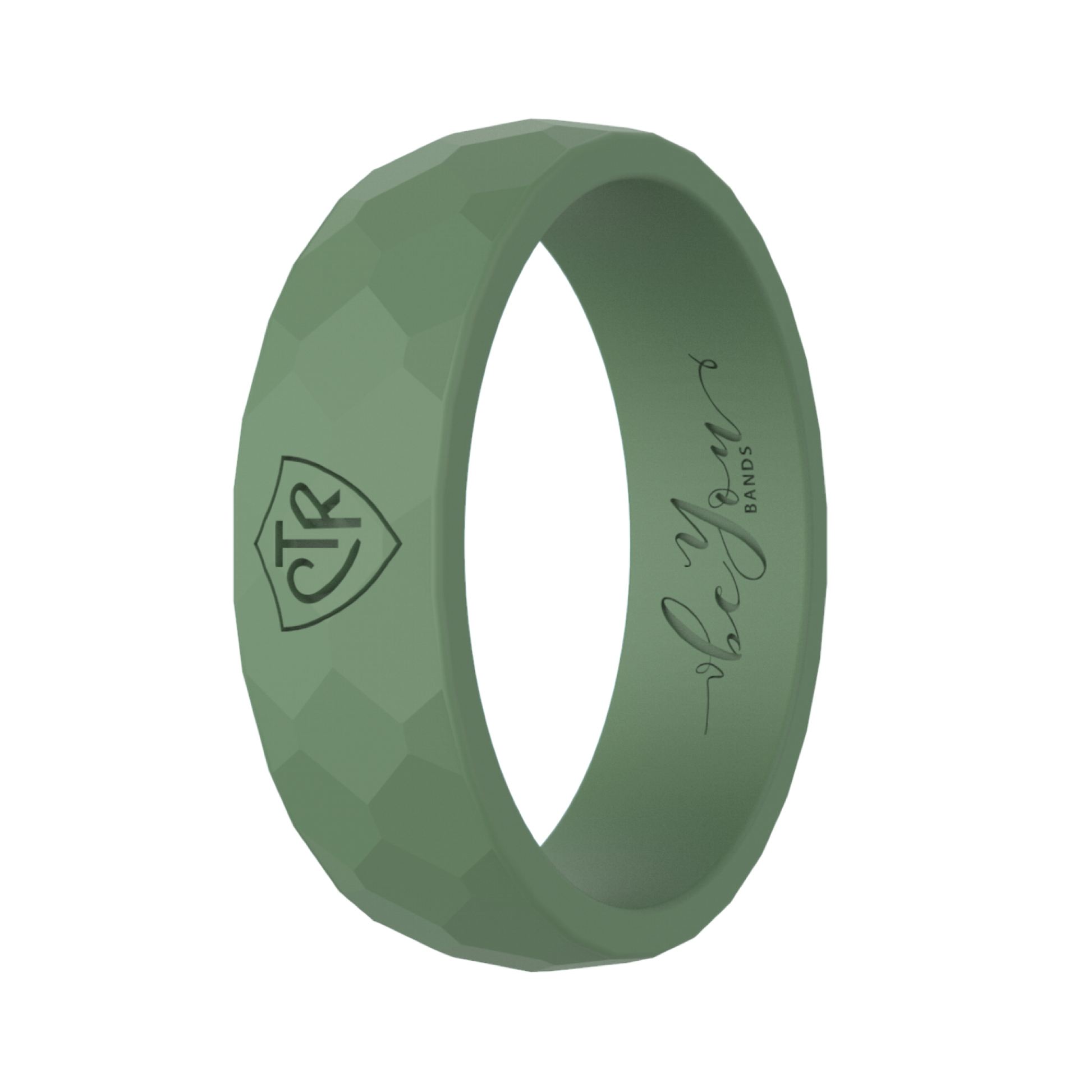 Women's Sacred Grove Green CTR silicone ring for Latter-day Saint women